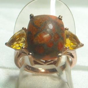 NWT Natural Mojave Turquoise & Citrine Ring